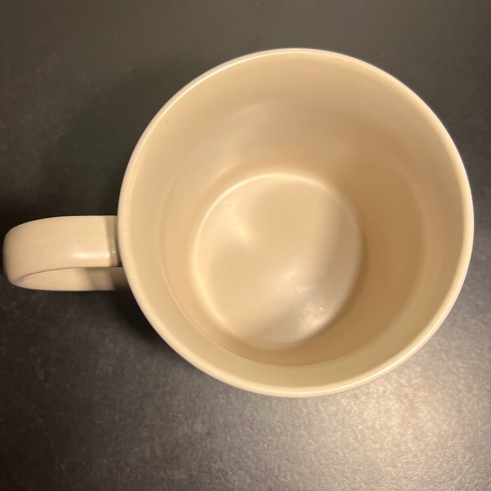THRESHOLD “You’re Doing Great” Beige w/ Incised White Flowers Stoneware Mug - Picture 4 of 7